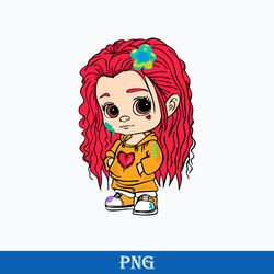 baby karol g png, karol g red hair png, karol g png, la bichota png digital file