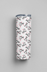 Cute Minnie Premium Skinny Tumbler wrap 20 ounce tumbler wrap png clipart image seamless image