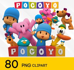 pocoyo png clipart bundle, pocoyo png, pocoyo birthday, pocoyo png