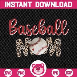 baseball mom, baseball clipart, transparent png file for sublimation, baseball mama png, printable, baseball svg  design