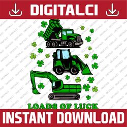 Construction Truck Loads Of Lucky Boys St Patricks Day PNG Sublimation Designs