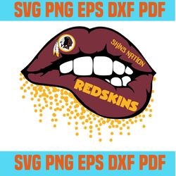 washington redskins lips svg,svg files for silhouette, files for cricut, svg, dxf, eps, png instant download