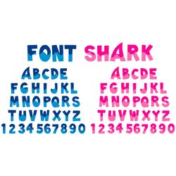 baby shark font svg, baby shark alphabet font svg, baby shark