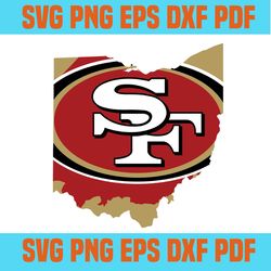 san francisco 49ers svg,svg files for silhouette, files for cricut, svg, dxf, eps, png instant download