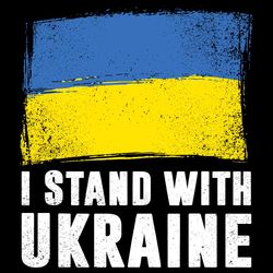 i stand with ukraine svg, ukrainian flag svg