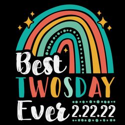 happy twosday 2022 svg, blue rainbow svg, twos day 2/22/22 svg