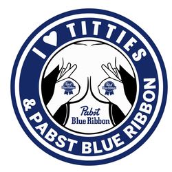 i love titties and pabst blue ribbon svg, i love titties svg, pabst