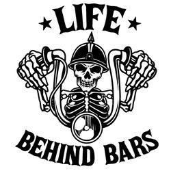 skeleton life behind bars svg, skeleton motorcycle svg, harley davidson svg