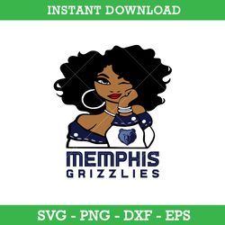 memphis grizzlies girl svg, memphis grizzlies svg, girl sport svg, nba svg, png dxf eps, instant download