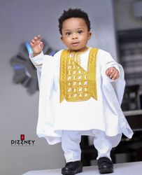 african boys agbada  3 piece set, boys dashiki/ boys african clothing/boys traditional wear/ boys african suit/ kaftan