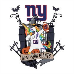 unicorn halloween new york giants, nfl svg, football svg, cricut file, svg