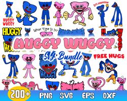 huggy wuggy bundle svg, poppy playtime svg, horror game svg, files for cricut