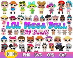 mega bundle lol doll svg, lol doll svg, baby dolls svg, png dxf eps digital file