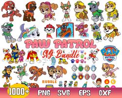 paw patrol bundle svg, paw patrol svg, paw patrol character svg, png, dxf, eps file