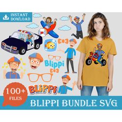 100 blippi stevin john bundle svg, trending svg, blippi svg, stevin john svg, blippi bow tie svg, blippi face svg, blipp