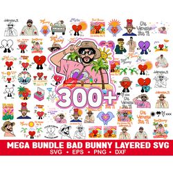 300 bad bunny svg, yo perreo sola, instant download, png, cut file, cricut, silhouette, bundle, eps, dxf, pdf, el conejo