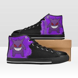 Gengar Shoes, High-top Sneakers, Handmade Footwear