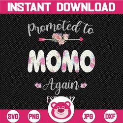 promoted to momo again 2022 png, mother's day baby announcement png, momo again est 2022 png