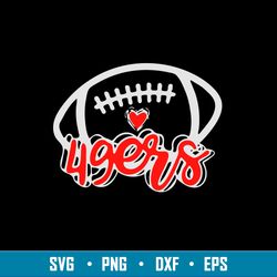 san francisco 49ers ball svg, logo san francisco 49ers svg, nfl svg, sport svg, png dxf eps file