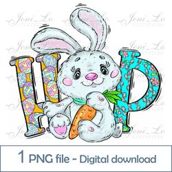 baby bunny hop 1 png file easter clipart cute rabbit design funny easter sublimation little animal art digital download