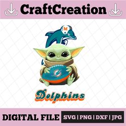 baby yoda with miami dolphins nfl png,  baby yoda nfl png, nfl png, sublimation ready, png files for sublimation,printin