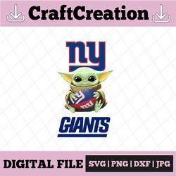 baby yoda with new york giants nfl png,  baby yoda nfl png, nfl png, sublimation ready, png files for sublimation,printi