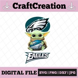 baby yoda with philadelphia eagles nfl png,  baby yoda nfl png, nfl png, sublimation ready, png files for sublimation,pr