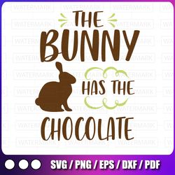 the bunny has the chocolate svg cut file. easter bunny svg. rustic easter svg. farmhouse easter design