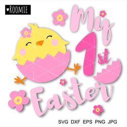 my first easter girl svg, baby 1st easter, chickens svg, happy easter clipart, easter egg, easter baby shirt design