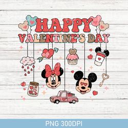 retro happy valentines day disney png, disney valentines day png, disney valentine's day png, mickey minnie valentines