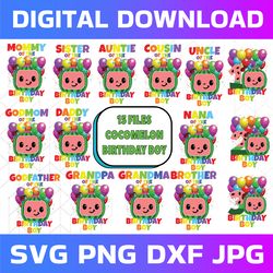 cocomelon of birthday girl png bundle, coco melon png, cocomelon bundle png, cocomelon birthday png, watermelon