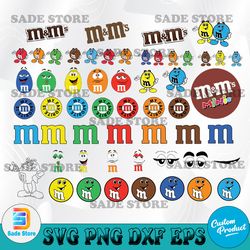 bundles m and m svg, cricut, svg files, file for cricut, for silhouette, cut file, dxf, png, svg, digital download