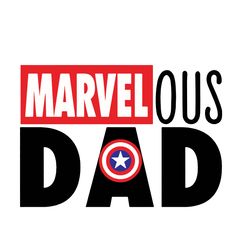 marvel ous dad svg, fathers day svg, father svg, dad svg, dad lover svg, dad gift svg, captain america svg