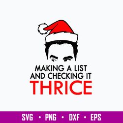 making a list and checking it thrice svg, santa claus hat svg, christmas svg, png dxf eps file