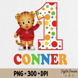 daniel tiger birthday design, personalized daniel tiger, daniel tiger png