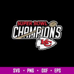 super bowl champions kansas city svg, kansas city chiefs svg, png dxf eps file