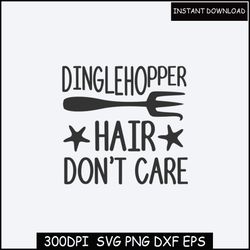 dinglehopper hair svg and png set