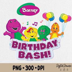 barney and friends png, barney and friends birthday png, digital file