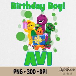 barney and friends custom png, barney the dinosaur png, personalized barney birthday png, dinosaur png