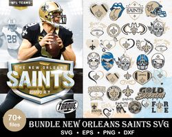 70 new orleans saints svg, saints svg, sport svg, nfl svg, png, dxf, eps digital file