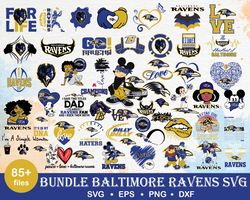 85 baltimore ravens bundle svg, baltimore ravens svg, nfl svg, png, dxf, eps digital file