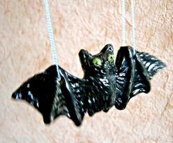 ceramic bat. halloween ornament. handmade