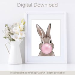 printable rabbit wall art, printable wall art, digital wall art, printable posters, printable posters wall art, printabl