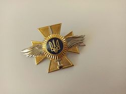 ukrainian military trident cap badge "air forces of ukraine". glory to ukraine