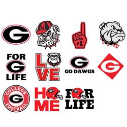 georgia bulldogs football bundle svg png, sport svg, go dawgs svg