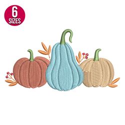 pumpkins embroidery design, machine embroidery design, instant download