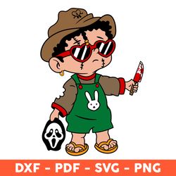 baby benito halloween svg, bad bunny svg, layered bad bunny svg, baby benito svg, halloween svg - download file