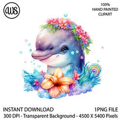 cute dolphin clipart. dolphin sublimation clip art. cute character. hand drawn graphics. digital download.