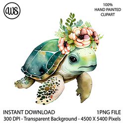 cute turtle clipart. sea turtle sublimation clipart. ocean turtle clip art. hand drawn graphics. digital download.