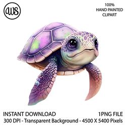 cute turtle clipart. sea turtle sublimation clipart. ocean turtle clip art. hand drawn graphics. digital download.